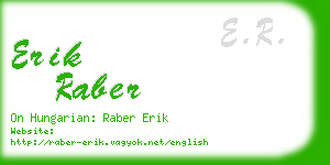 erik raber business card